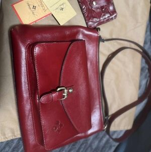 Patricia Nash Red Leather Crossbody Bag